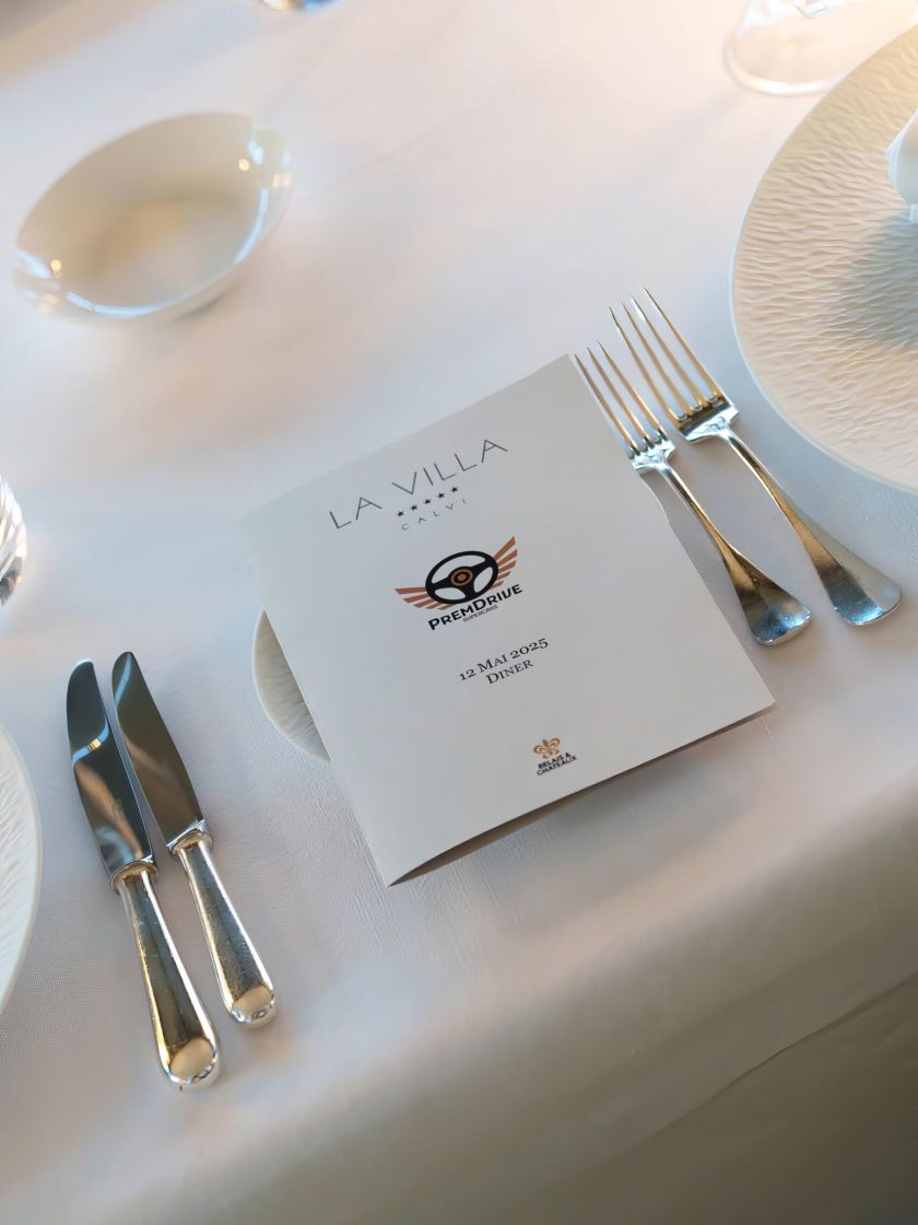 Menu personalizzato per un evento aziendale
